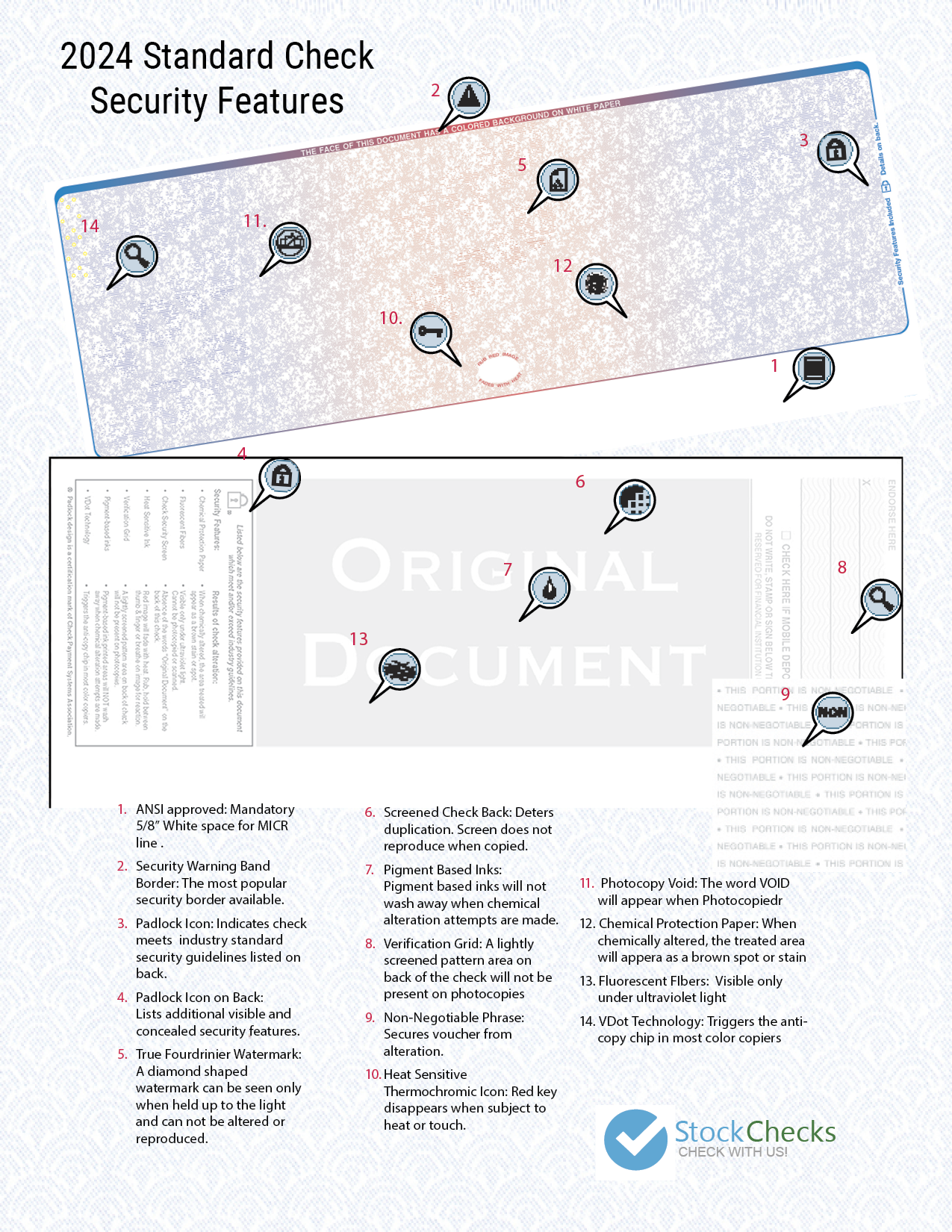 Equal Perforation Checks in Bottom Position Blue-Red Blue WLSTK9BRB