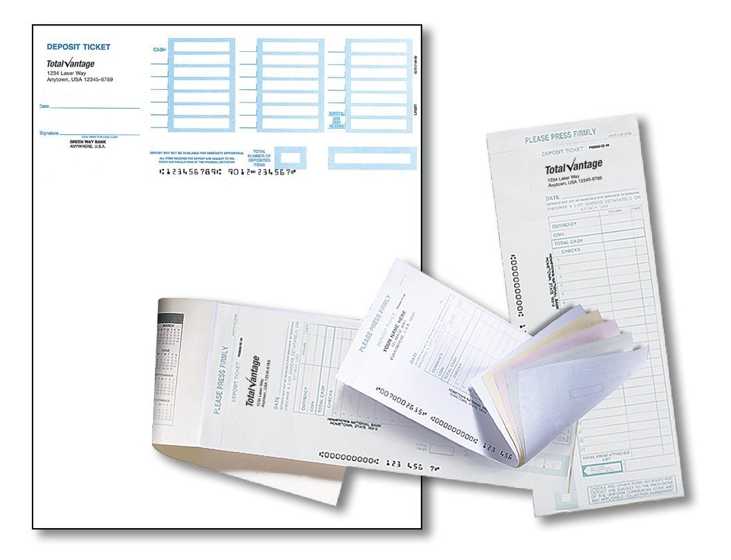 One Part Horizontal Deposit Ticket Book