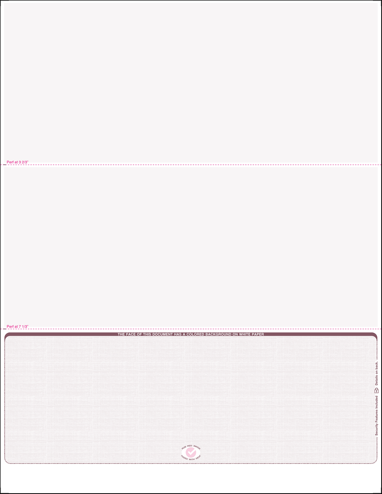 Equal Perforation Checks - Bottom Position Burgundy Linen SC9LNBY