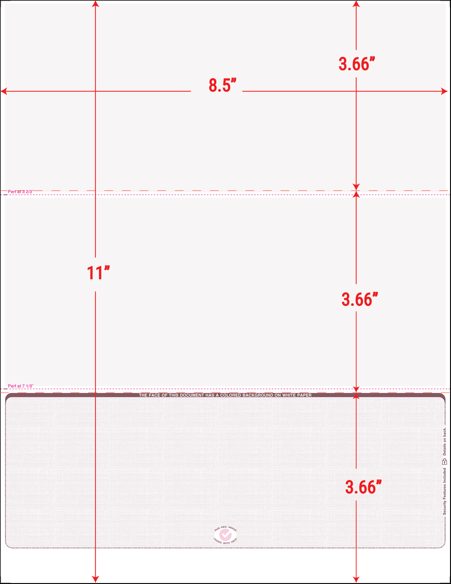 Equal Perforation Checks - Bottom Position Burgundy Linen SC9LNBY