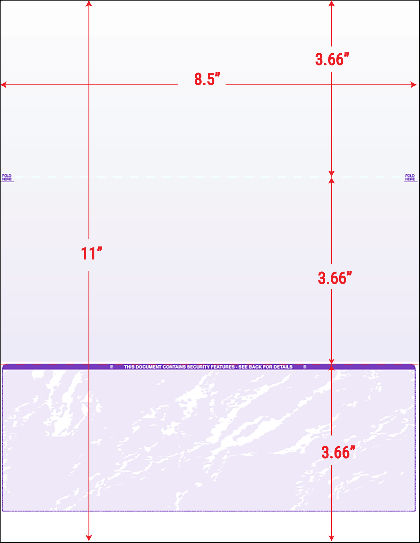 Bottom equal perforation Purple marble edge Blank laser check SCBPLMB