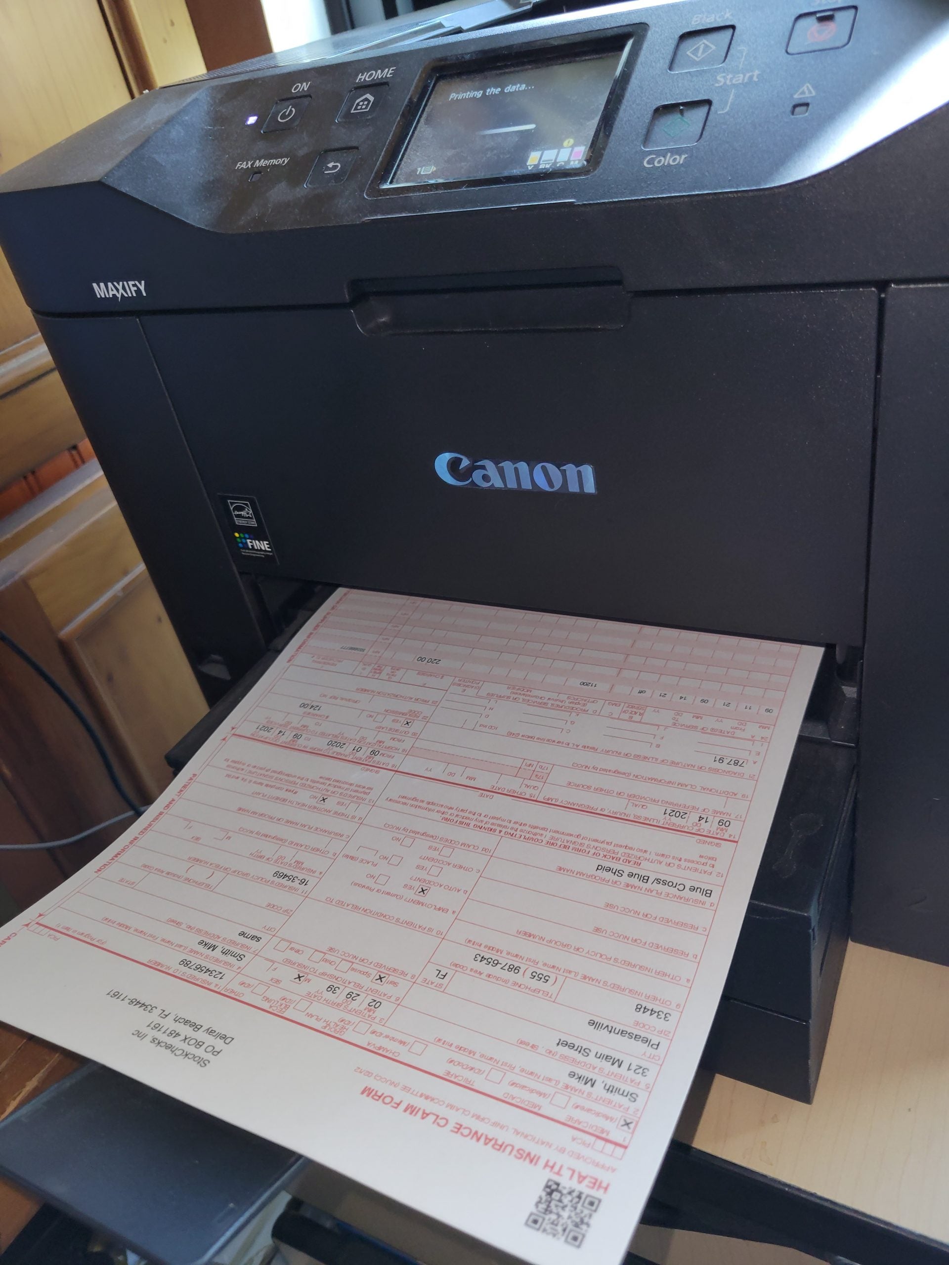 cma 1500 printing live