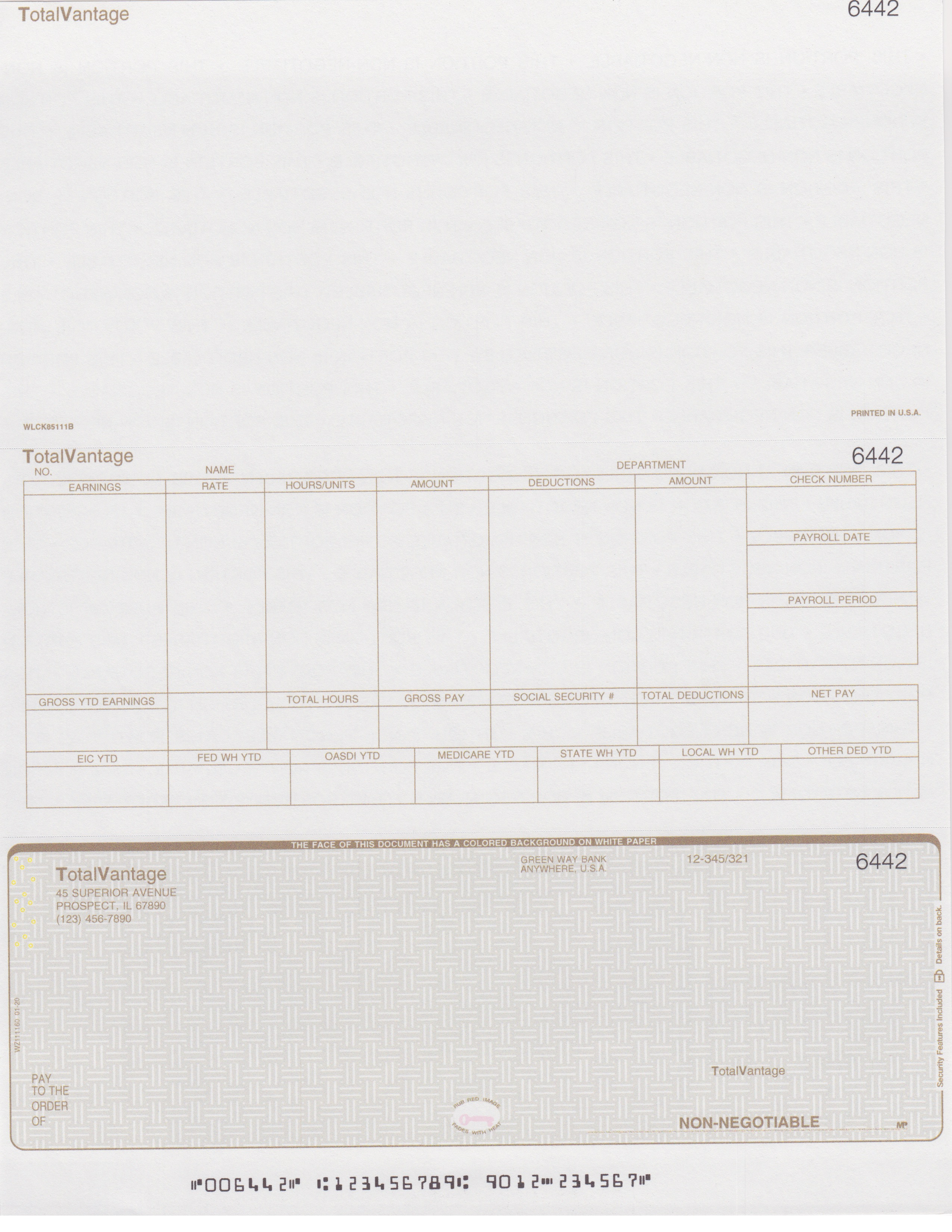 sample imprinted checks 1