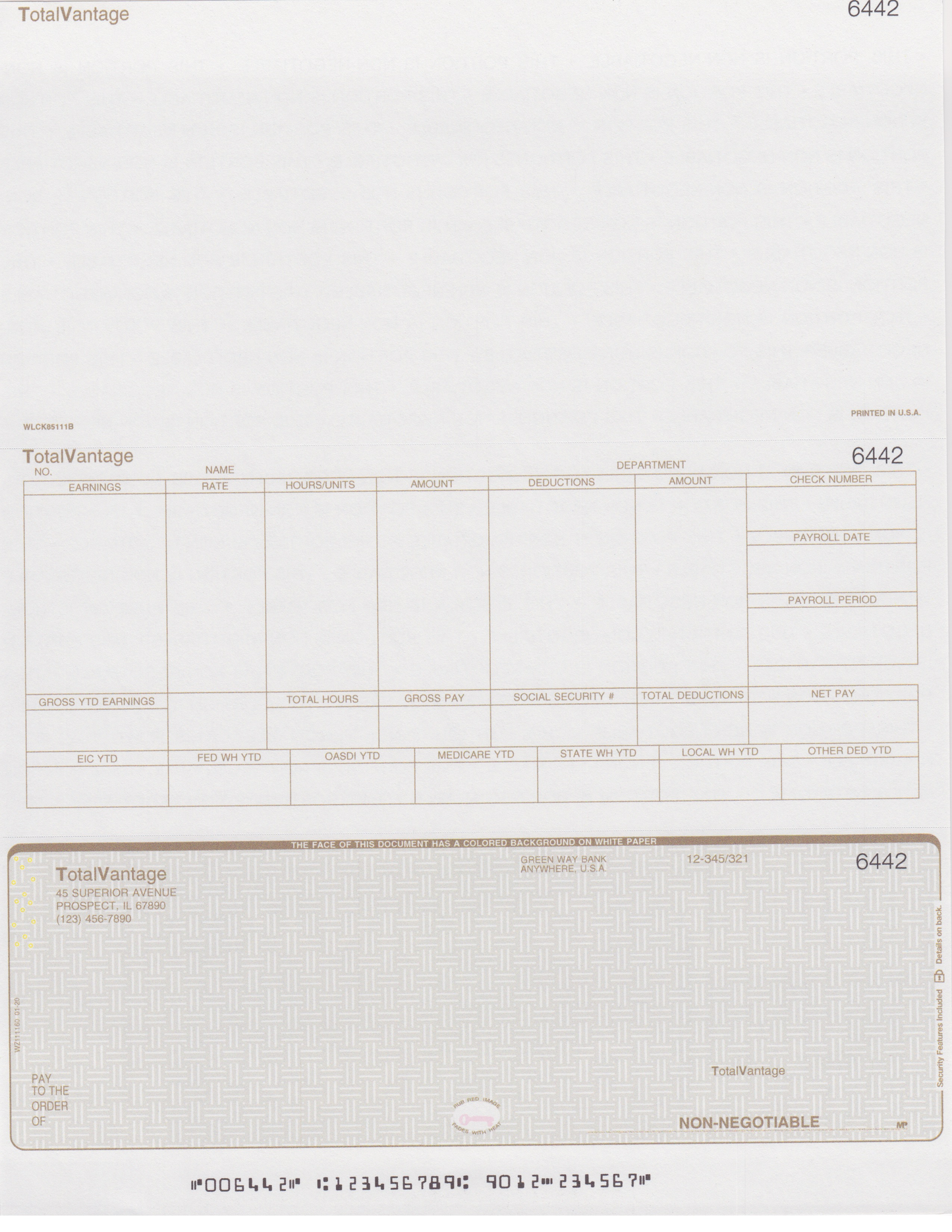 sample imprinted checks 1