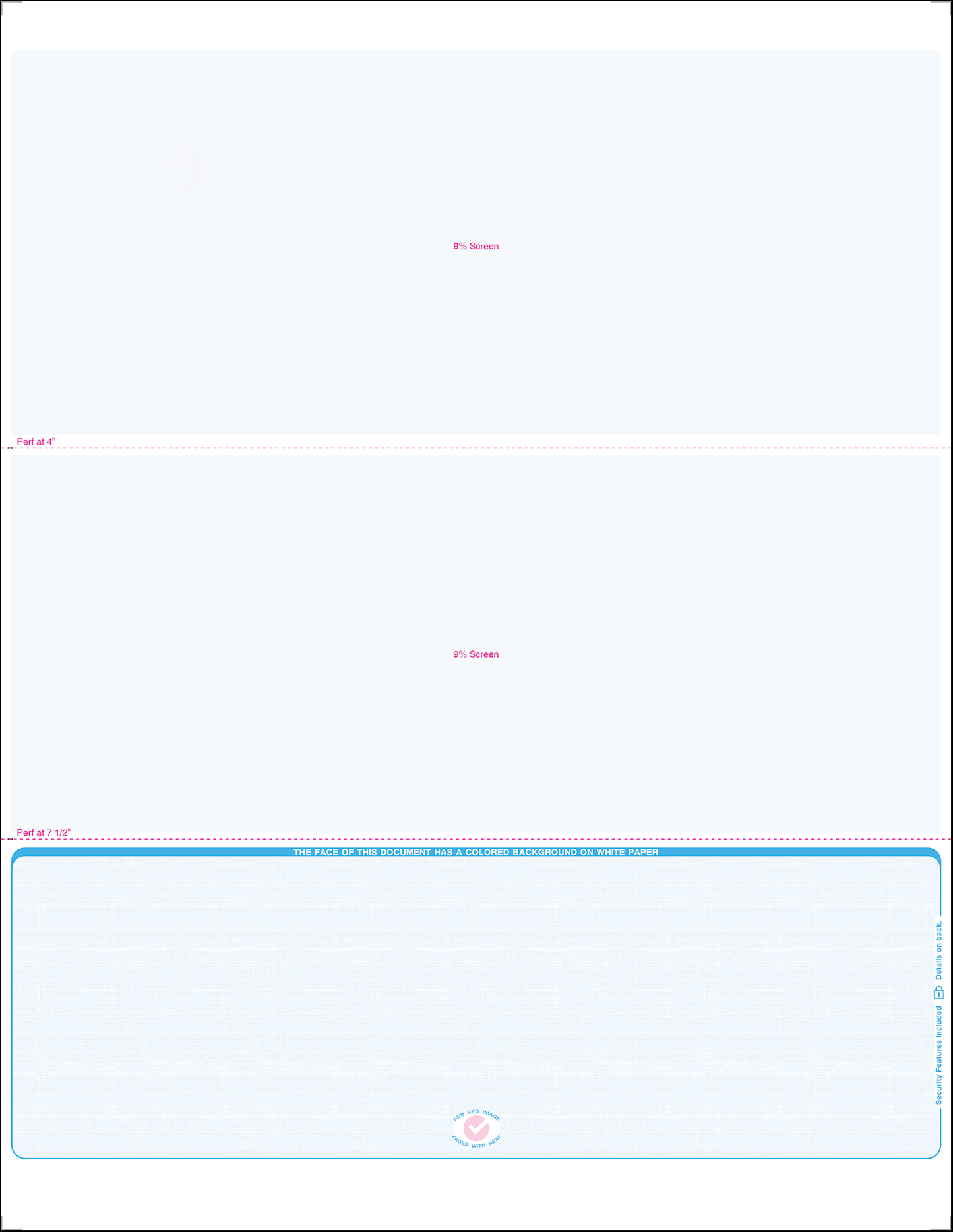 Value Blank Laser Checks in Bottom Position Sky Blue Linen SC3LNBL