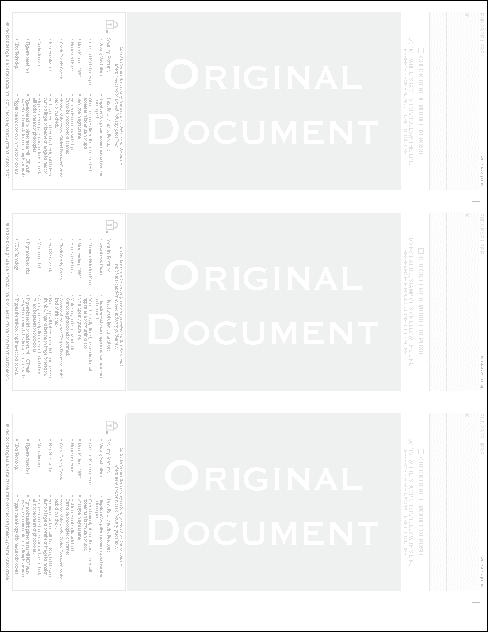 three to a page backside