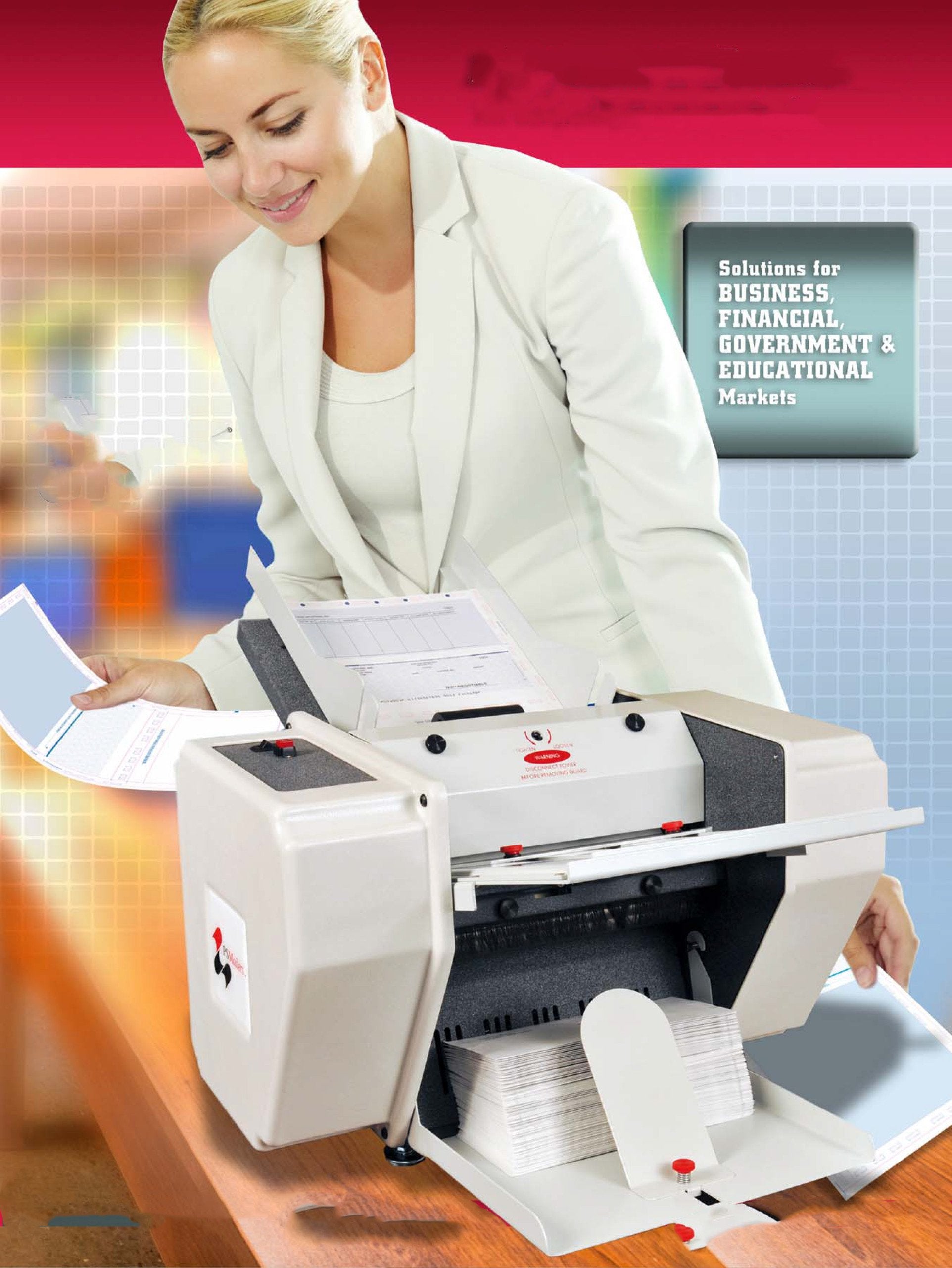 woman filling PSM machine