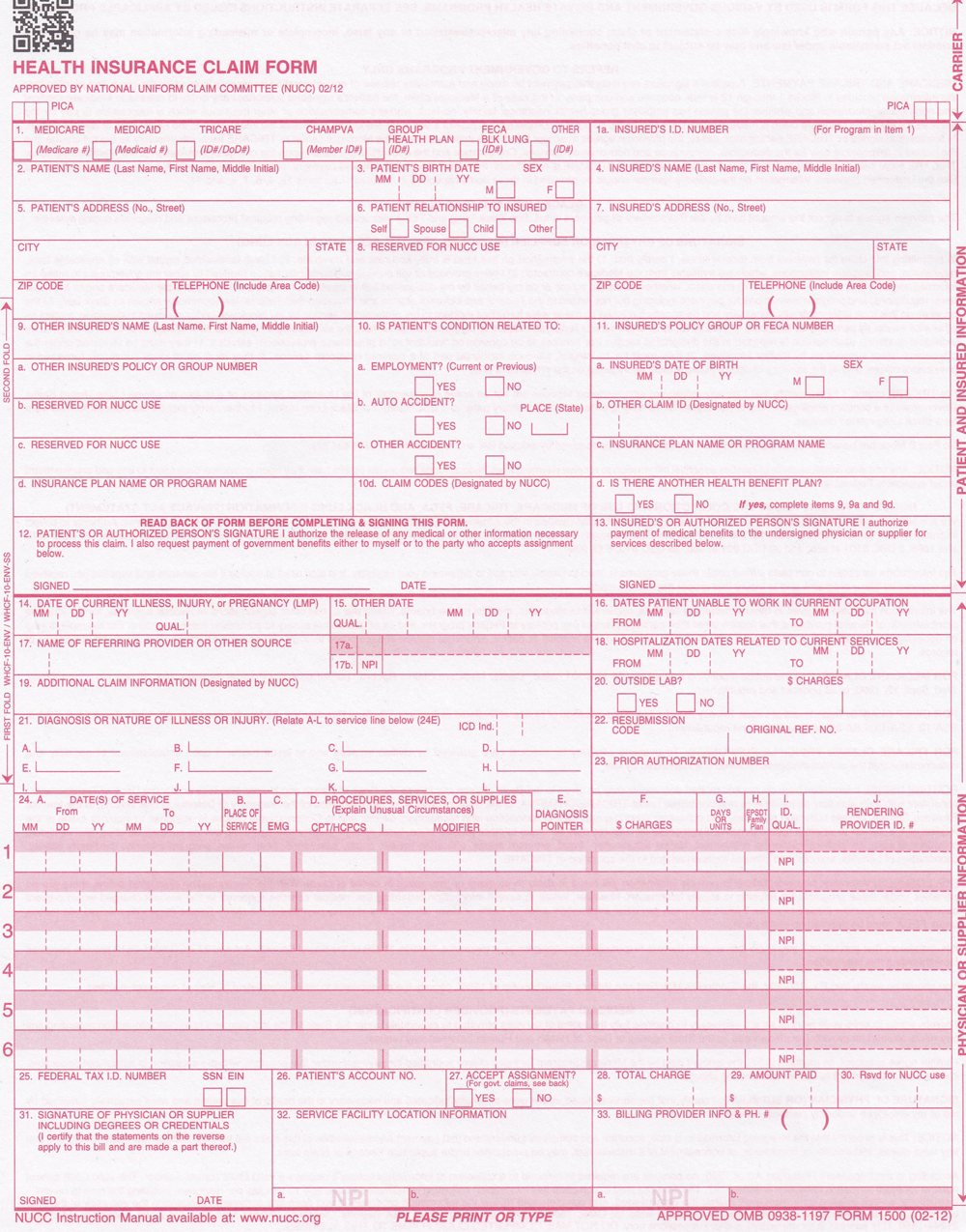CMS 1500 Forms & Envelopes