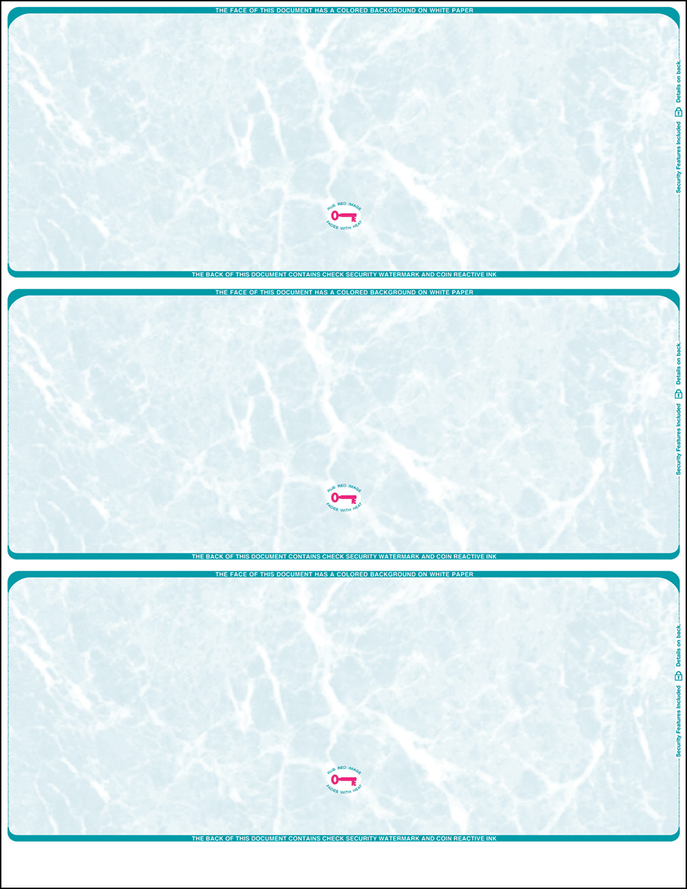 Three to a Page Business Checks