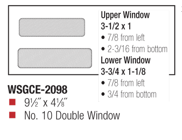 Gummed Double Window Envelopes