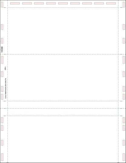 Letter 11" C-Fold Pressure Seal Blank Form  (11C00)