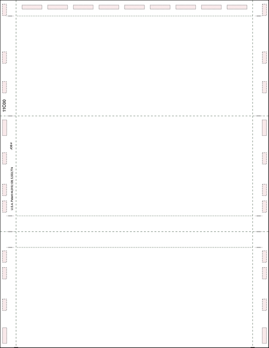 Letter 11" C-Fold Pressure Seal Blank Form  (11C00)