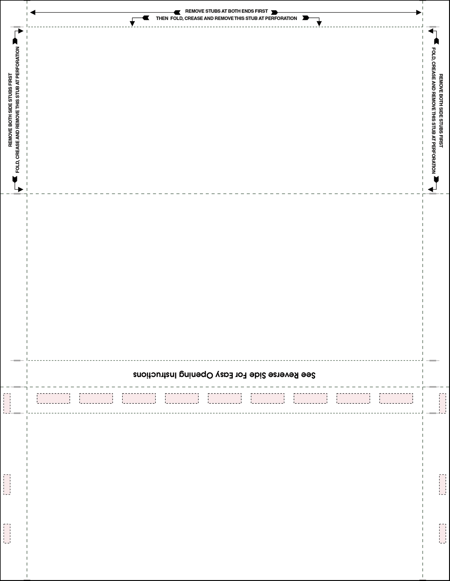 Letter 11" C-Fold Pressure Seal Blank Form  (11C00)