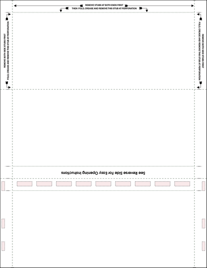 Letter 11" C-Fold Pressure Seal Blank Form  (11C00)