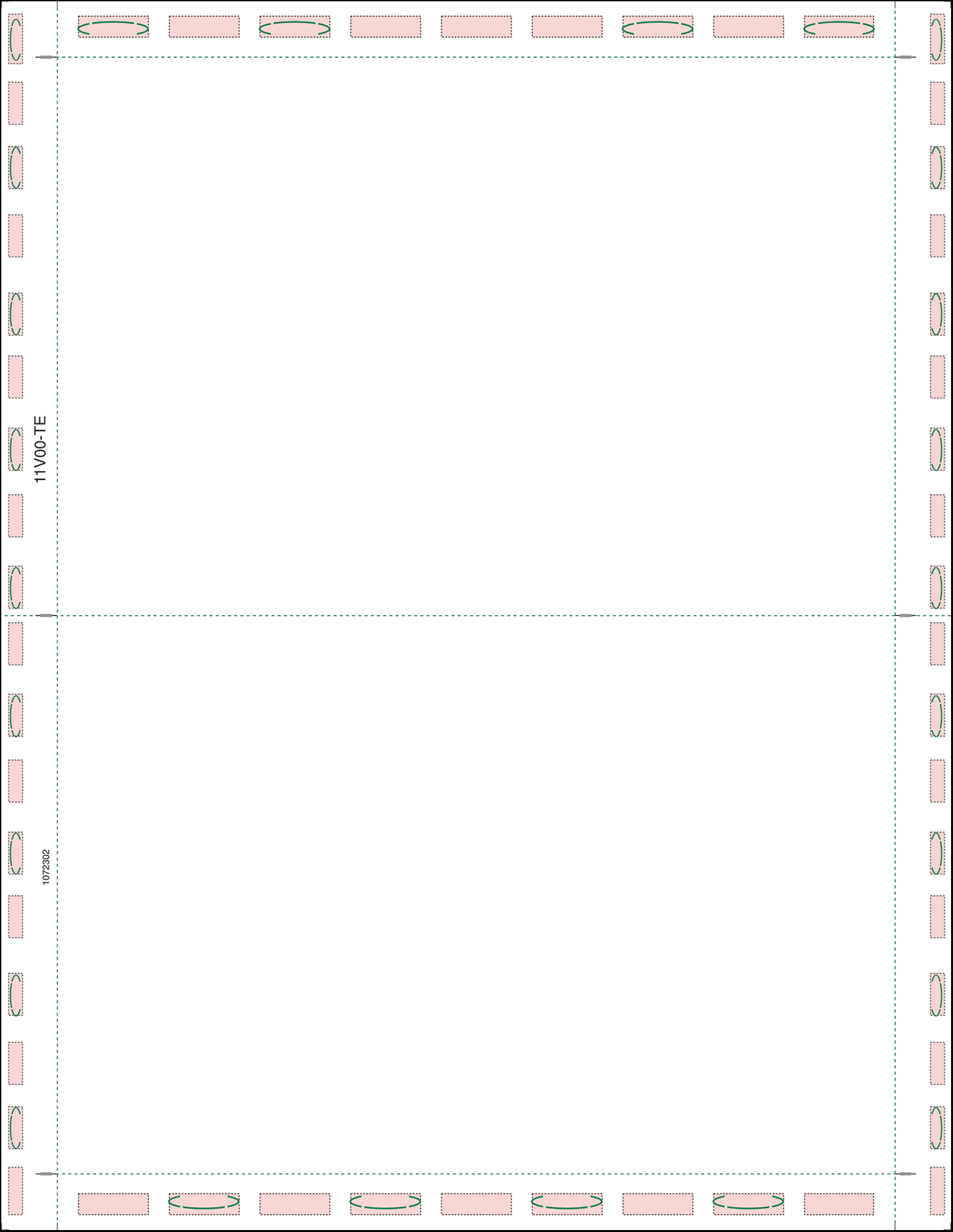 Letter 11" V-Fold Blank Forms (11V00)