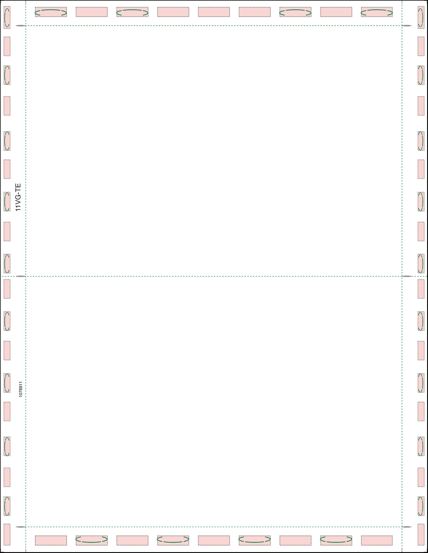 Letter 11" V-Fold Blank Forms (11VG)