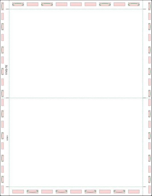 Letter 11" V-Fold Blank Forms (11VG)
