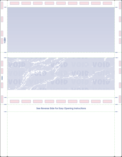 Letter 11" Z-Fold Pressure Seal Checks - Blue (11ZBV)