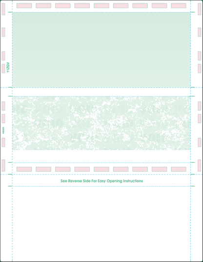 Letter 11" Z-Fold Pressure Seal Checks - Green (11ZGV)