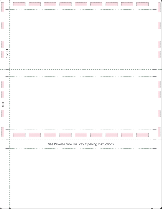 Letter 11" Z-Fold Pressure Seal Blank Form 11Z00-TE (11Z00-TE)