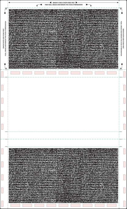 Legal 14" Z-Fold Pressure Seal Form - Blue (14ZBT)