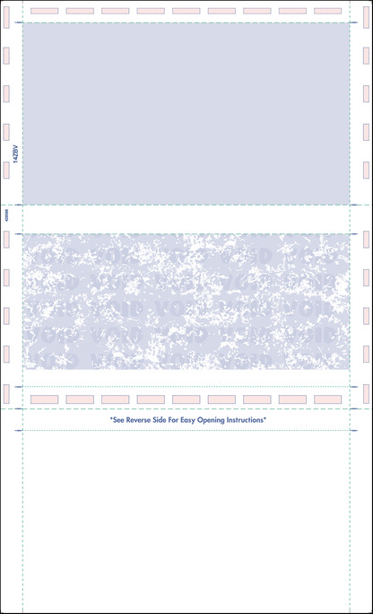 Legal 14" Z-Fold Pressure Seal Checks - Blue (14ZBV)