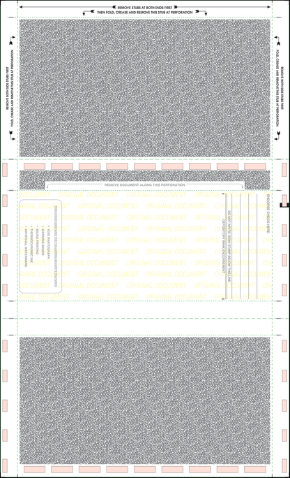Legal 14" Z-Fold Pressure Seal Checks - Green  (14ZGV)