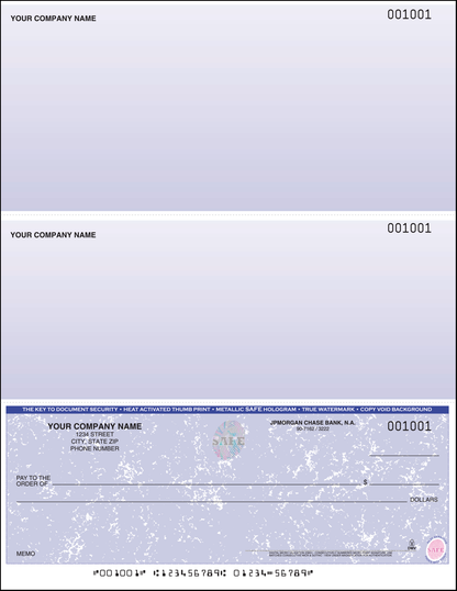 REORDER of Hologram Imprinted Laser Checks