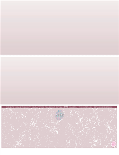 Hologram Imprinted Laser Checks