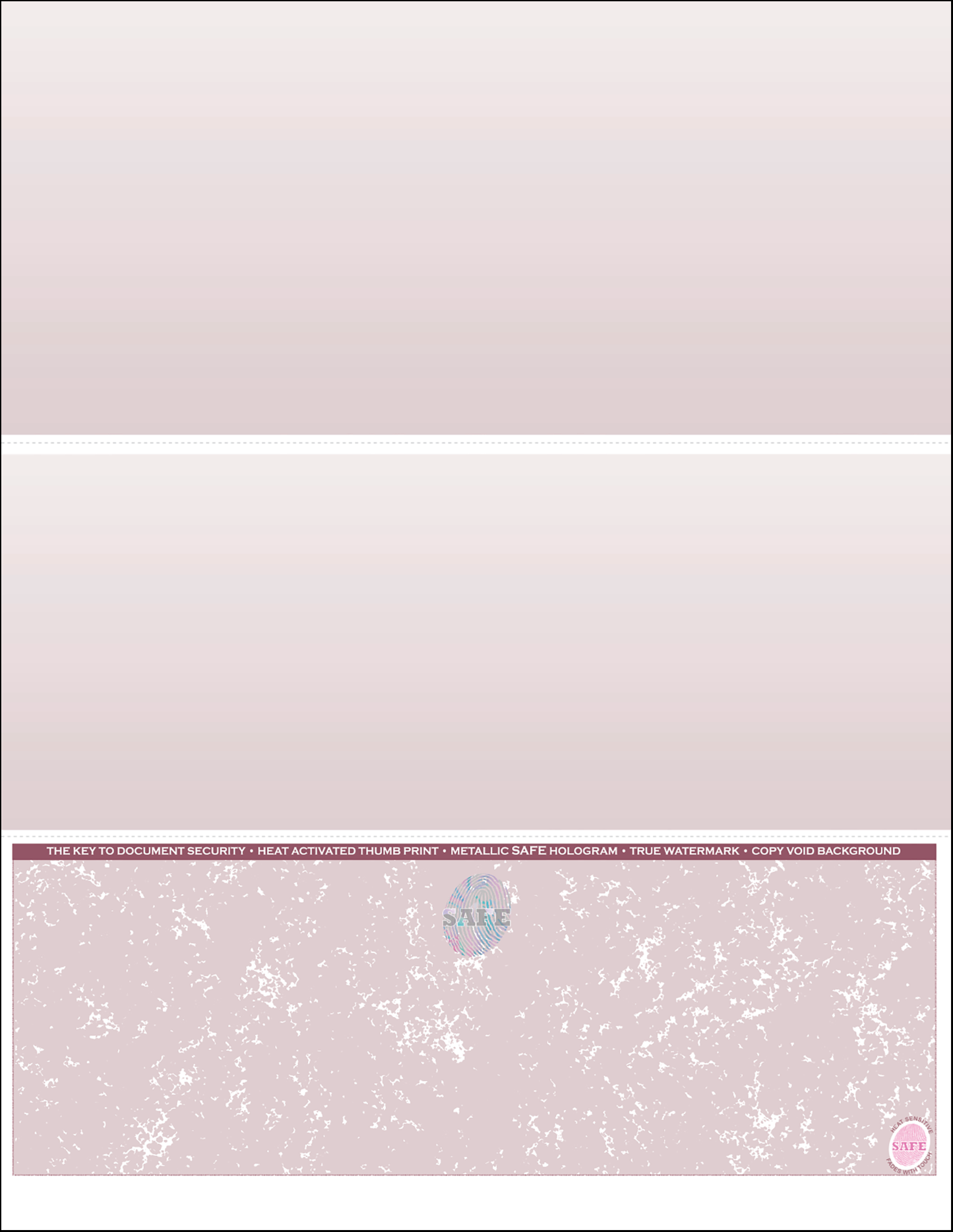 REORDER of Hologram Imprinted Laser Checks