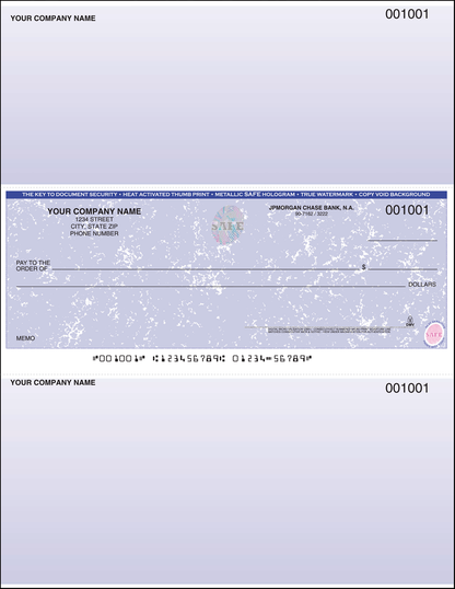 Hologram Imprinted Laser Checks