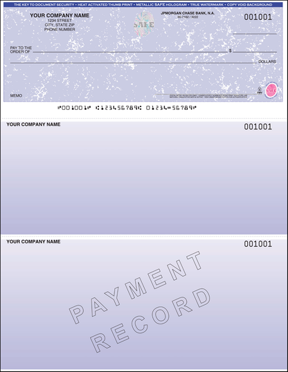 REORDER of Hologram Imprinted Laser Checks