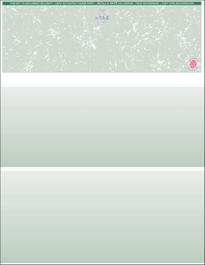 REORDER of Hologram Imprinted Laser Checks