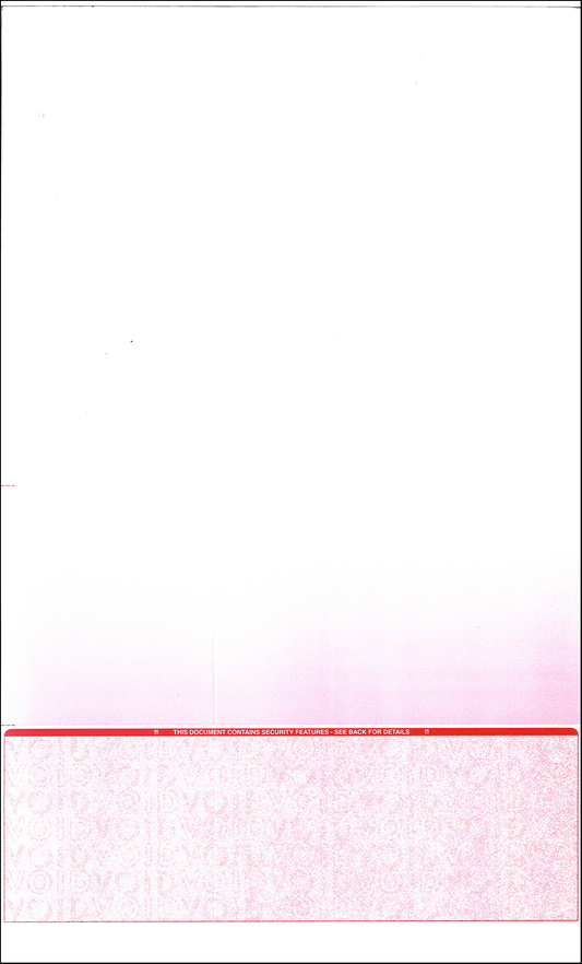 Blank Laser Checks - LEGAL- Bottom  Position - Red  Linen  (SC149LNRD)