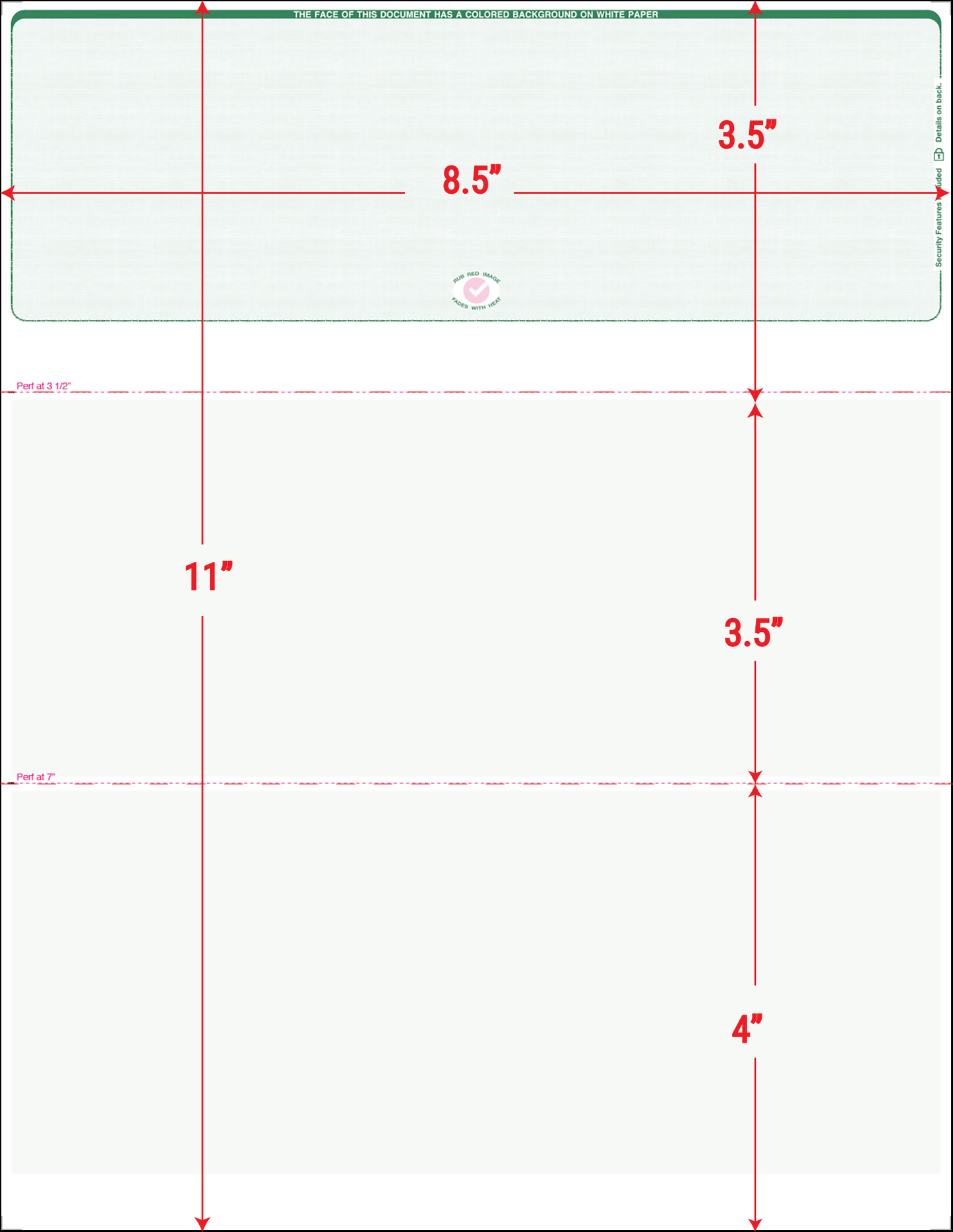 Value Blank Laser Checks - Top Position - Green Linen (SC1LNHG)