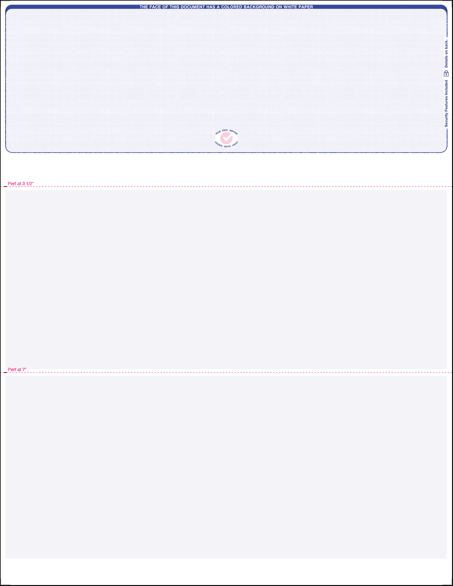 Top position Reflex Blue Linen Blank Laser Check 