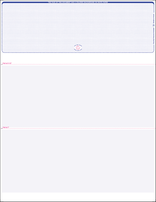 Top position Reflex Blue Linen Blank Laser Check 