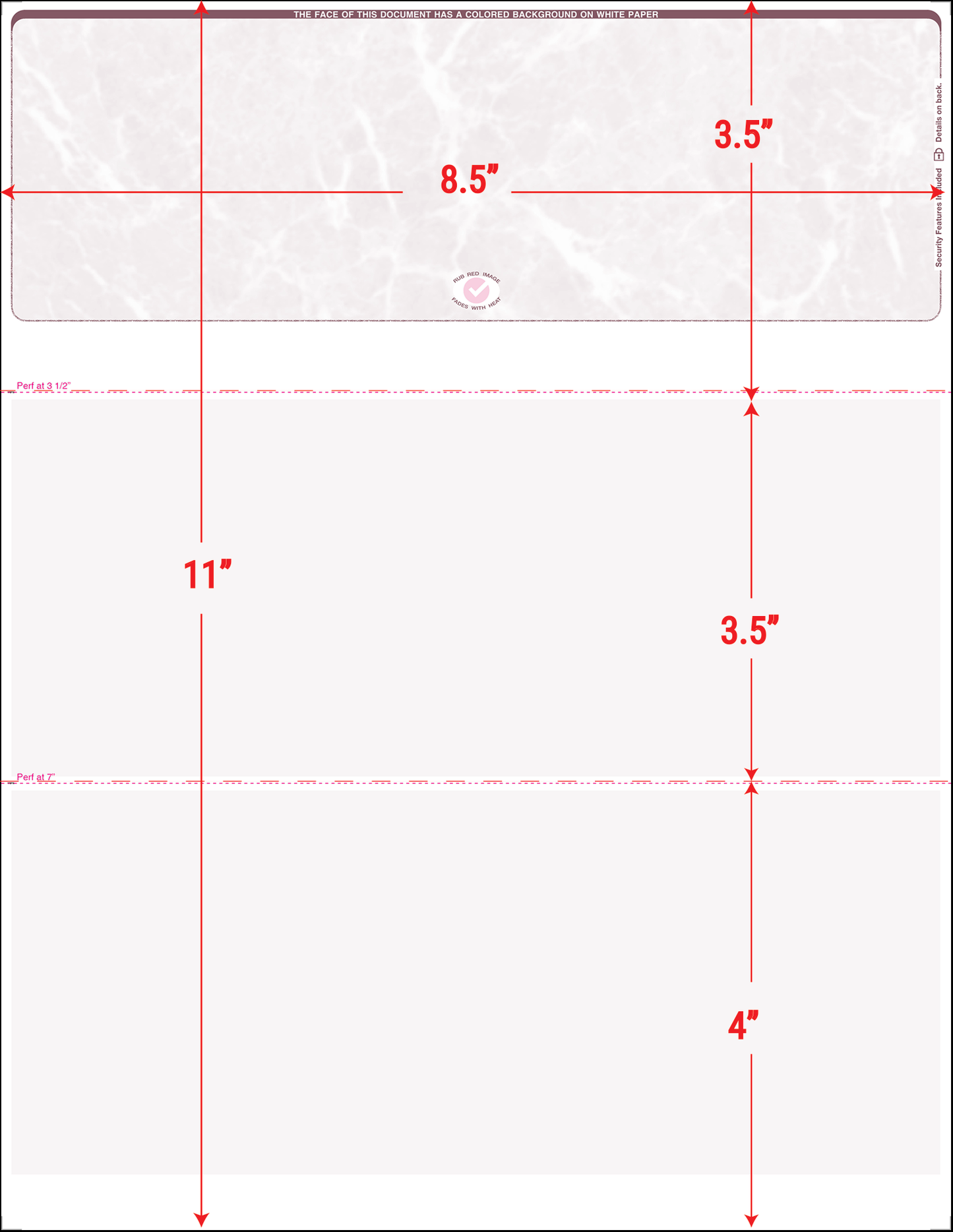 Value Blank Laser Checks - Top Position - Burgundy Marble (SC1MBBY)