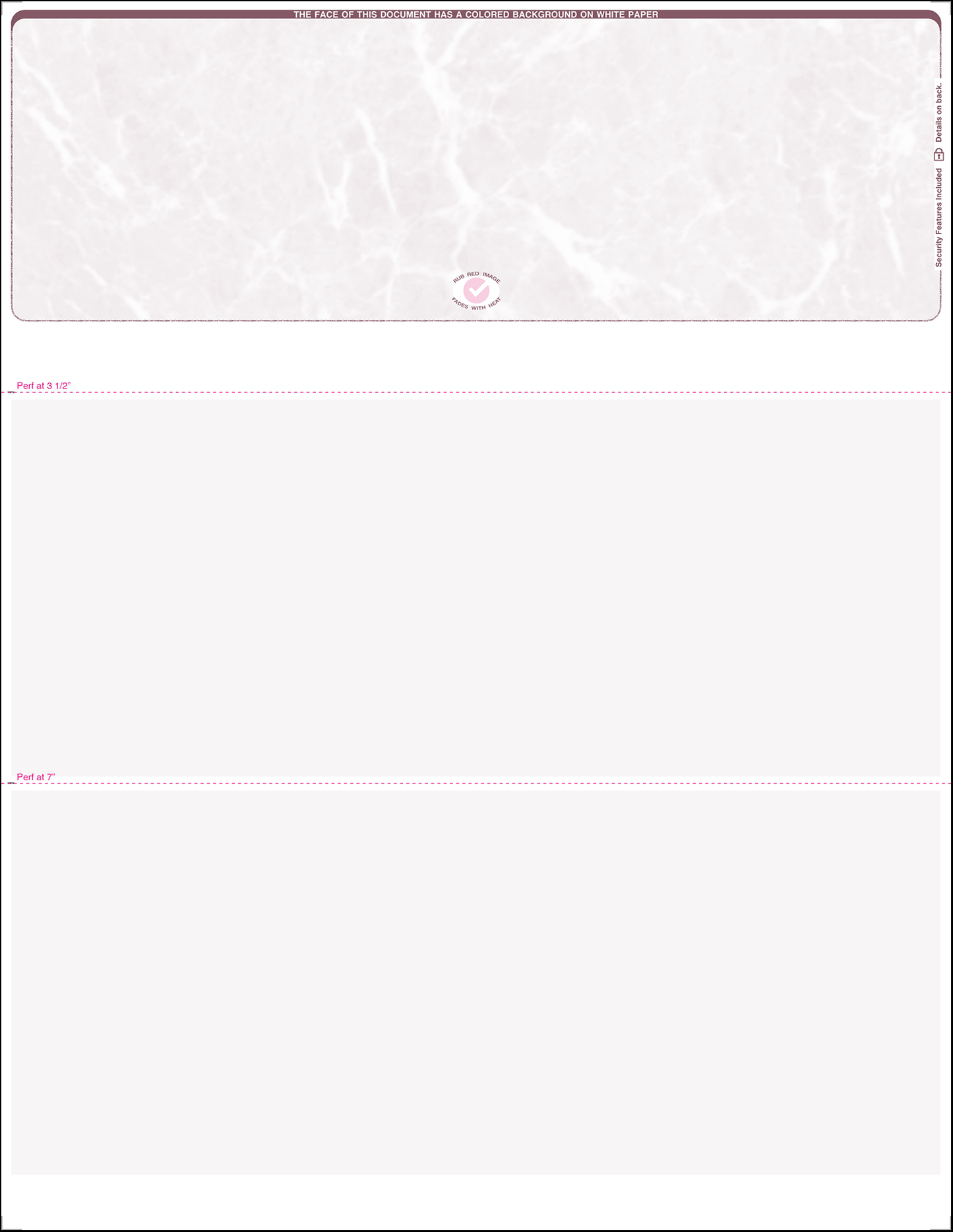 Value Blank Laser Checks - Top Position - Burgundy Marble (SC1MBBY)
