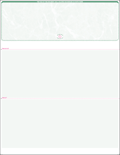Value Blank Laser Checks - Top Position - Green Marble (SC1MBHG)