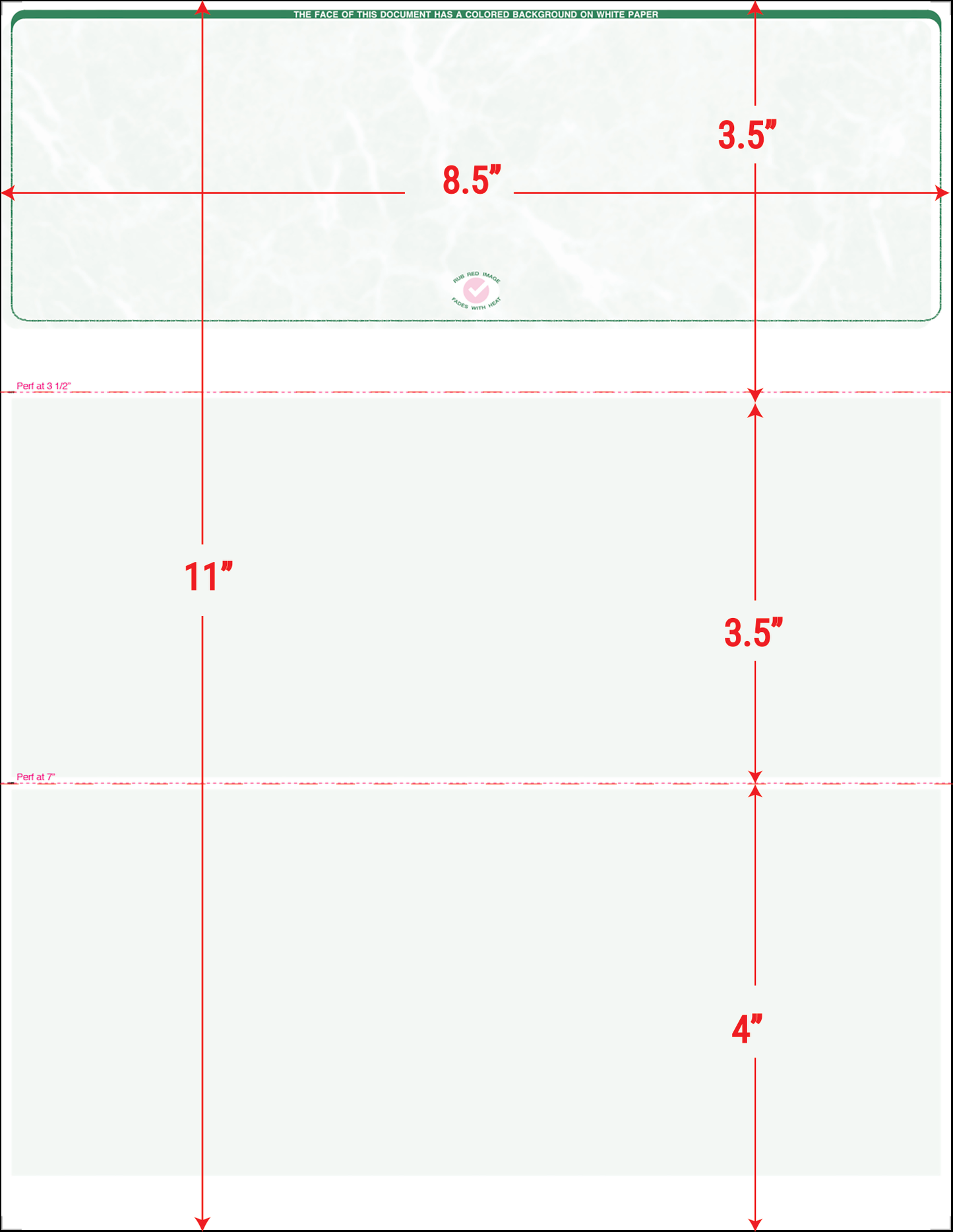 Value Blank Laser Checks - Top Position - Green Marble (SC1MBHG)