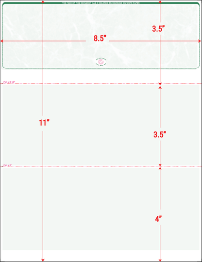 Value Blank Laser Checks - Top Position - Green Marble (SC1MBHG)