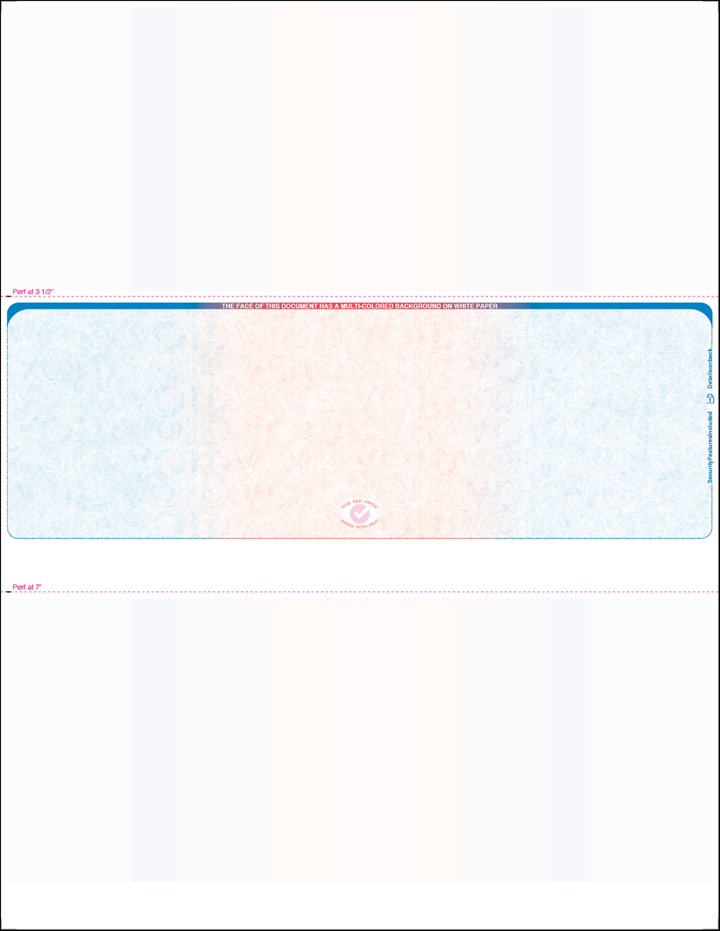 Blank Laser Checks - Middle Position - Prismatic (SC2BRB)
