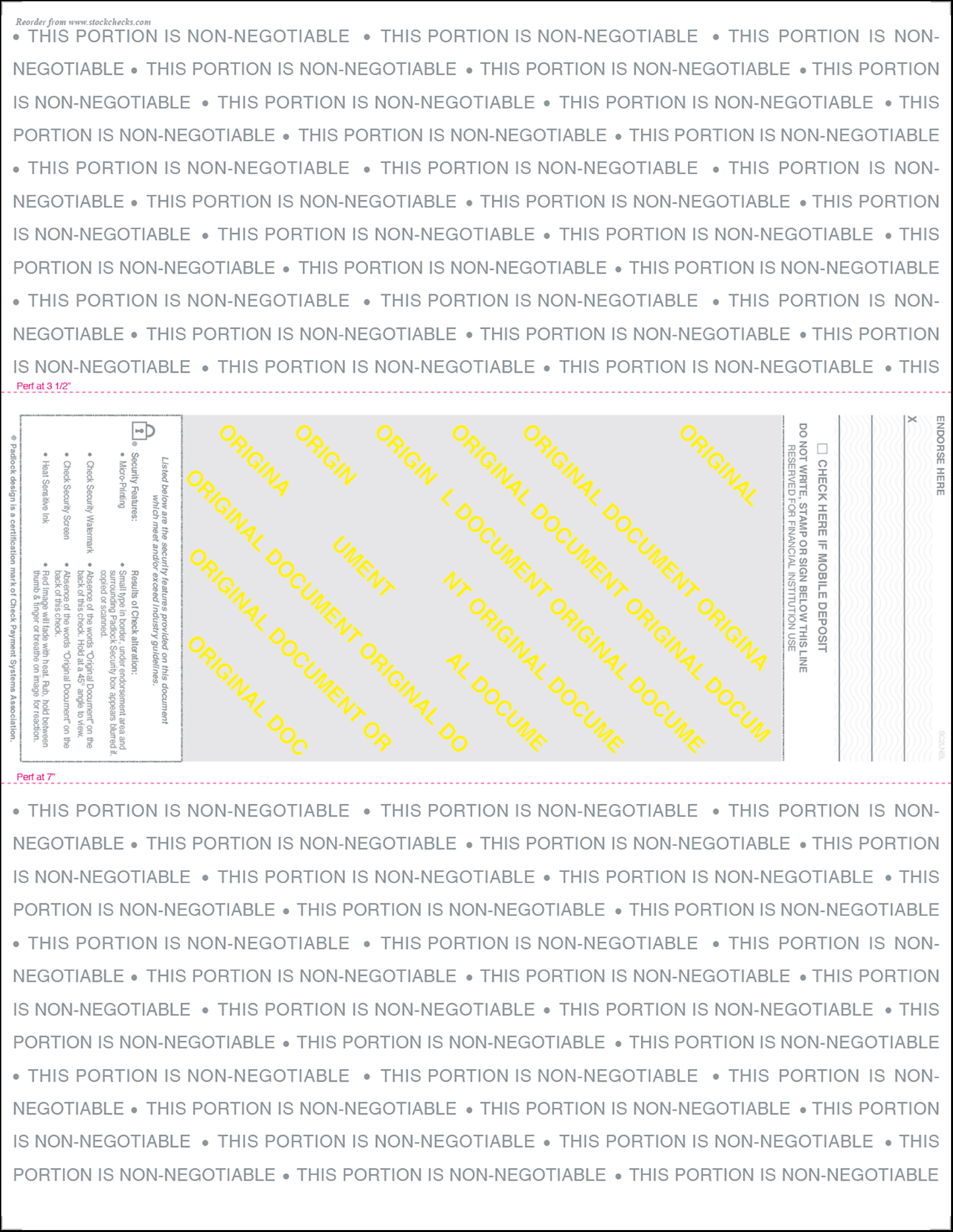 Value Blank Laser Checks - Middle Position - Blue Linen (SC2LNBL)