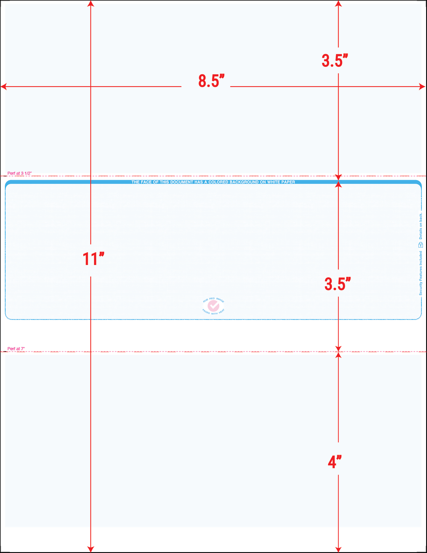 Value Blank Laser Checks - Middle Position - Blue Linen (SC2LNBL)