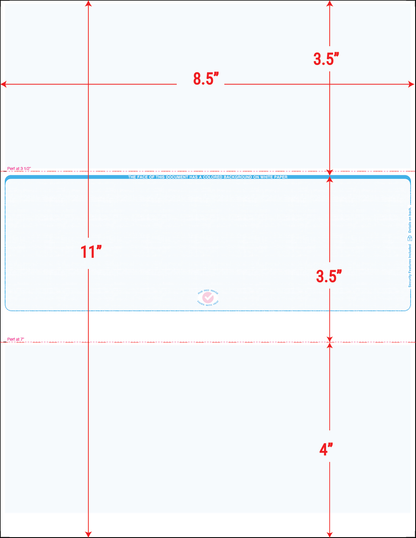 Value Blank Laser Checks - Middle Position - Blue Linen (SC2LNBL)