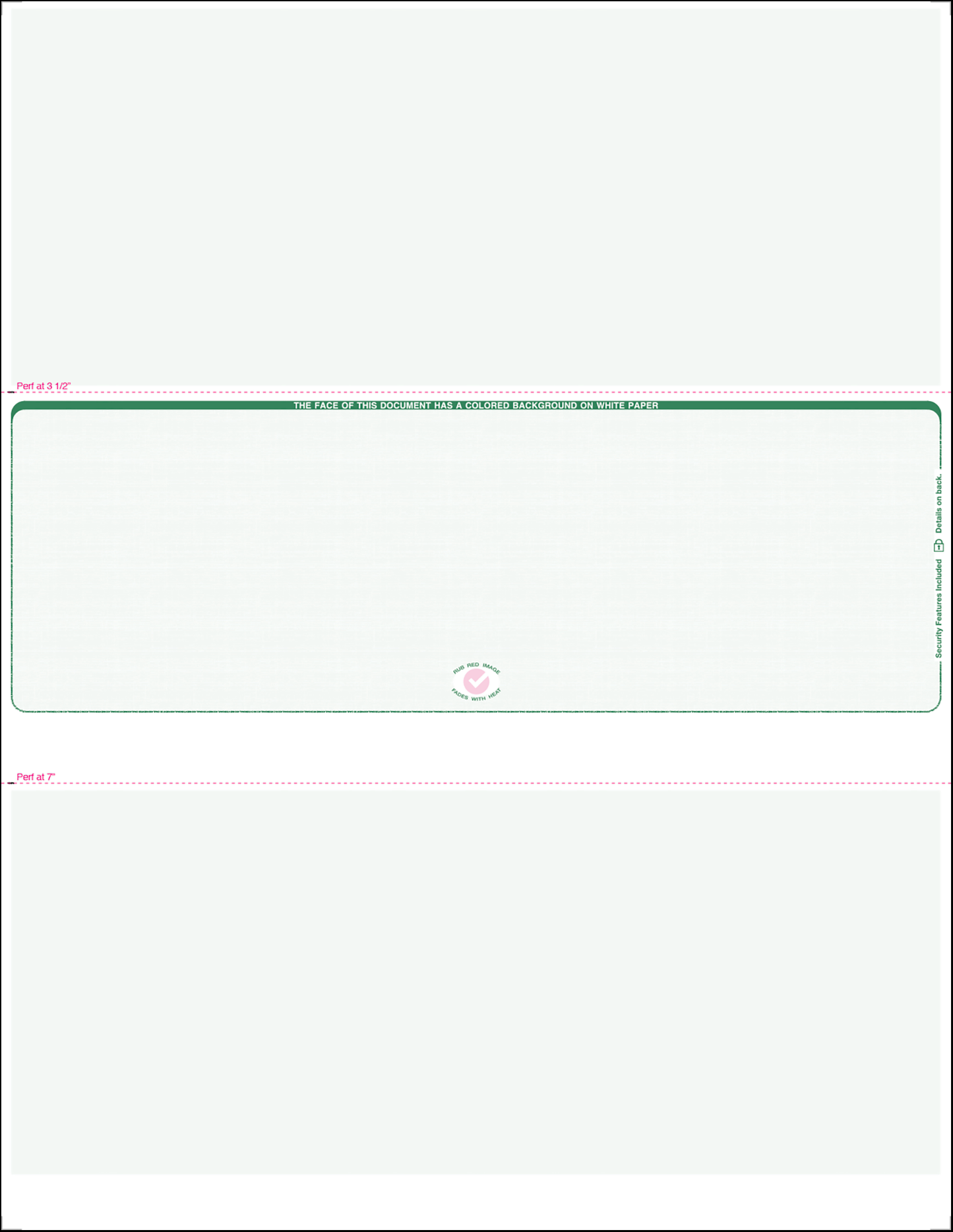 Value Blank Laser Checks - Middle Position - Green Linen (SC2LNHG)