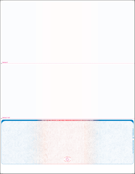 Value Blank Laser Checks - Bottom Position - Prismatic (SC3BRB)