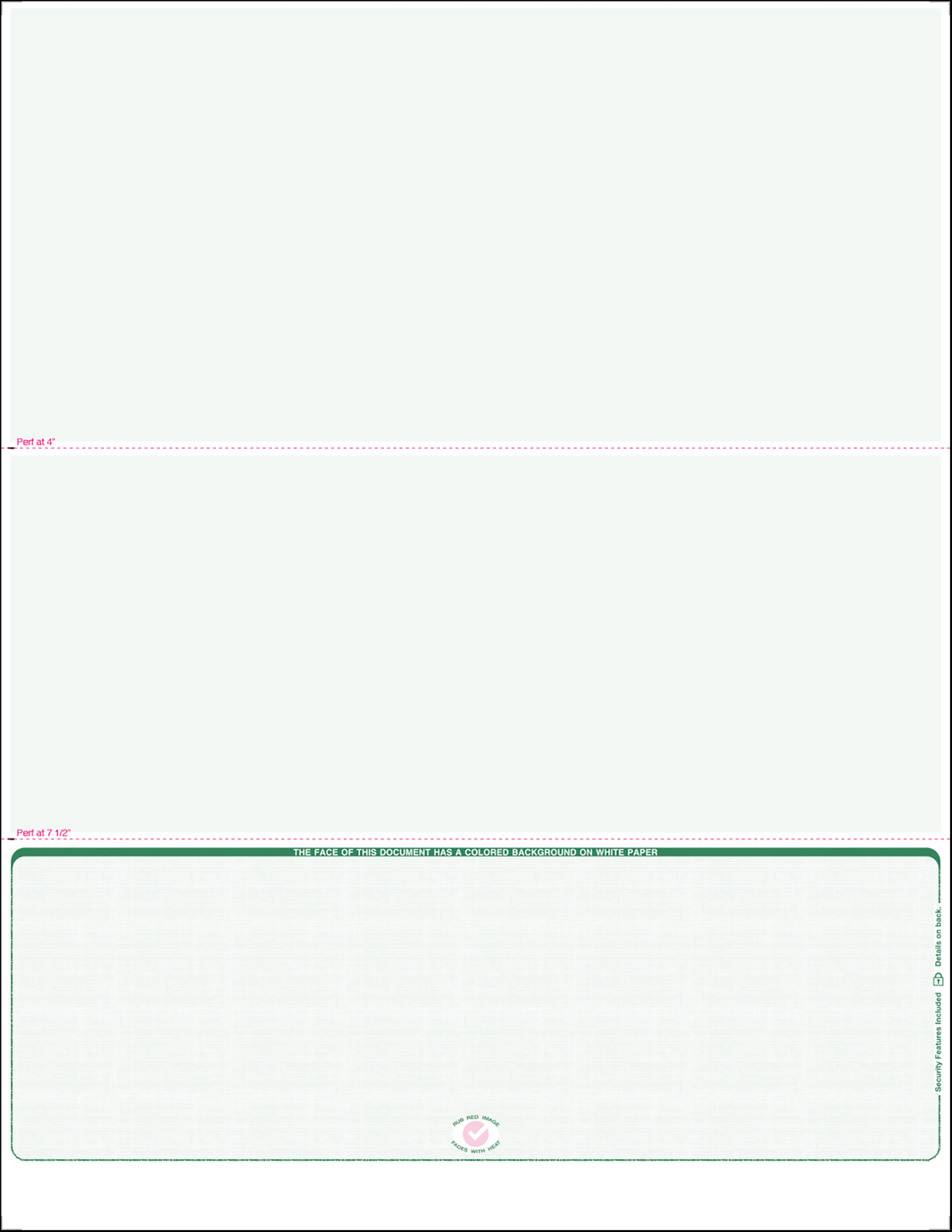 Check Back Design Bottom Position Blank Check Stock – StockChecks, Inc.