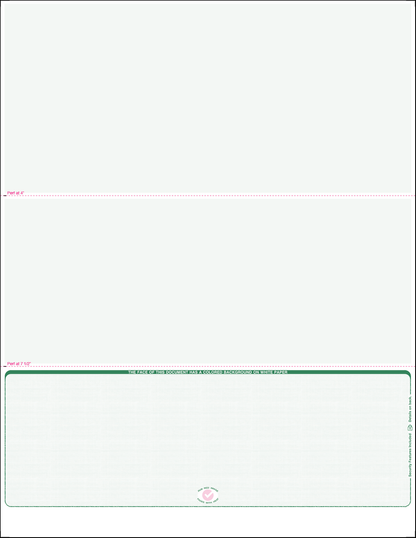 Blank Laser Checks - Bottom Position - Green Linen SC3LNHG